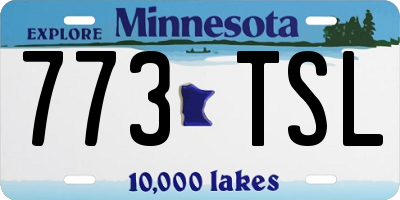 MN license plate 773TSL