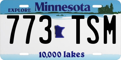 MN license plate 773TSM