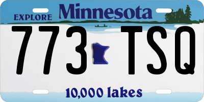 MN license plate 773TSQ