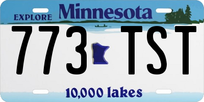 MN license plate 773TST