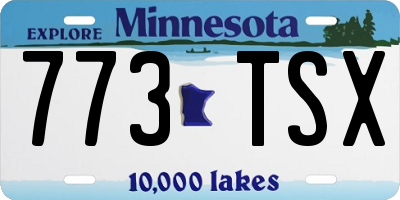 MN license plate 773TSX