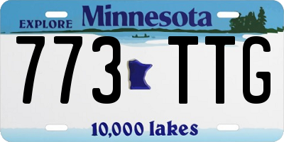 MN license plate 773TTG