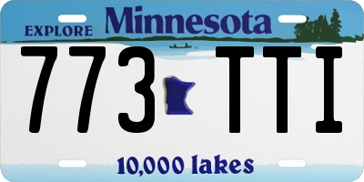 MN license plate 773TTI