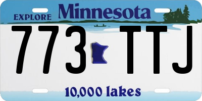 MN license plate 773TTJ