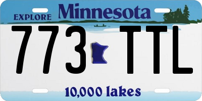 MN license plate 773TTL