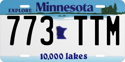 MN license plate 773TTM