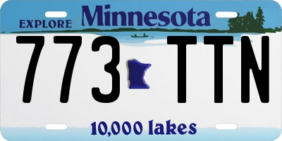 MN license plate 773TTN