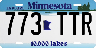 MN license plate 773TTR