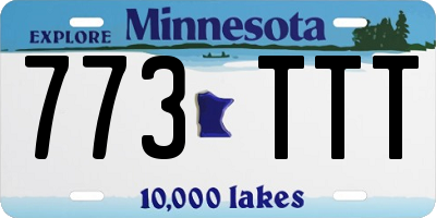 MN license plate 773TTT