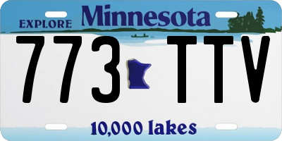 MN license plate 773TTV