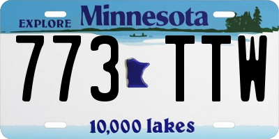 MN license plate 773TTW