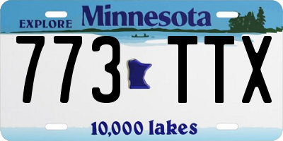 MN license plate 773TTX