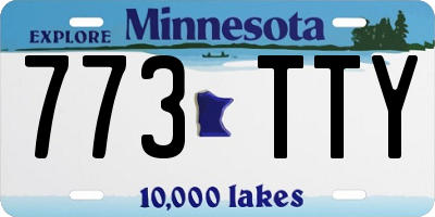 MN license plate 773TTY