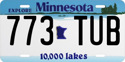 MN license plate 773TUB