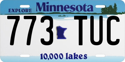 MN license plate 773TUC