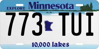 MN license plate 773TUI