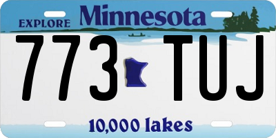 MN license plate 773TUJ