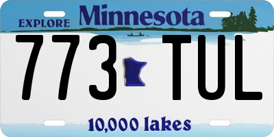 MN license plate 773TUL