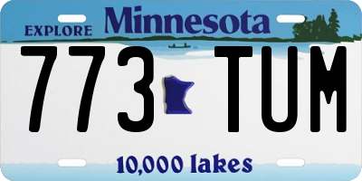 MN license plate 773TUM