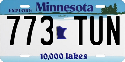 MN license plate 773TUN