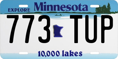MN license plate 773TUP