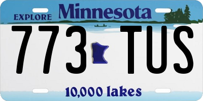 MN license plate 773TUS