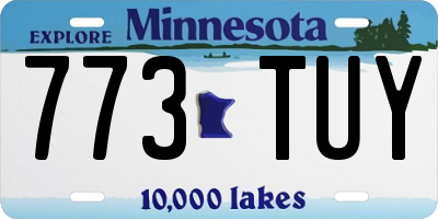 MN license plate 773TUY