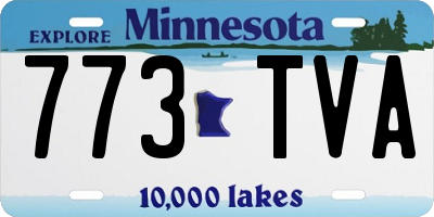 MN license plate 773TVA