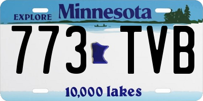 MN license plate 773TVB