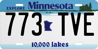 MN license plate 773TVE