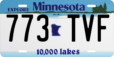 MN license plate 773TVF