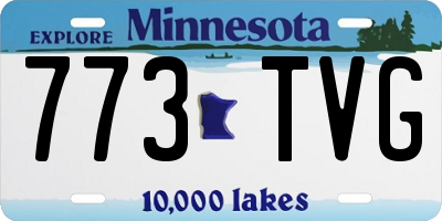 MN license plate 773TVG
