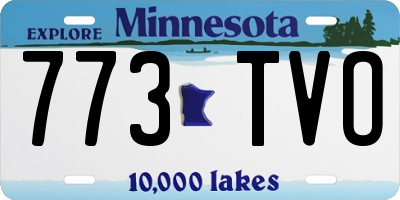 MN license plate 773TVO