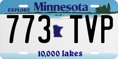 MN license plate 773TVP