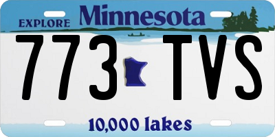 MN license plate 773TVS