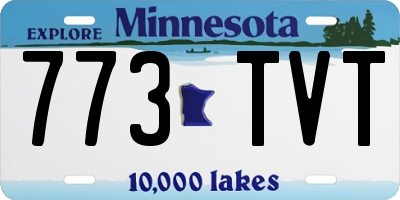 MN license plate 773TVT