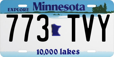 MN license plate 773TVY