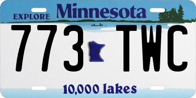 MN license plate 773TWC
