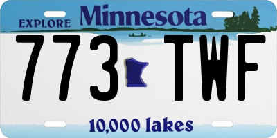 MN license plate 773TWF