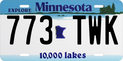 MN license plate 773TWK