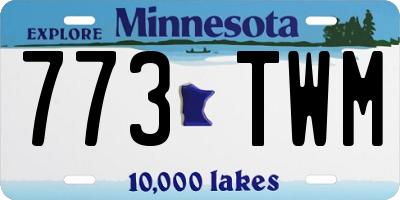 MN license plate 773TWM