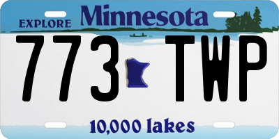 MN license plate 773TWP