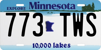 MN license plate 773TWS