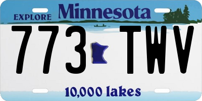 MN license plate 773TWV