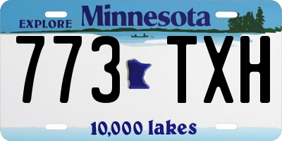 MN license plate 773TXH