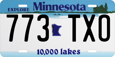 MN license plate 773TXO