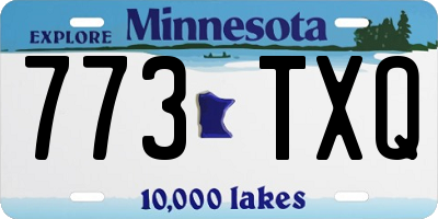MN license plate 773TXQ