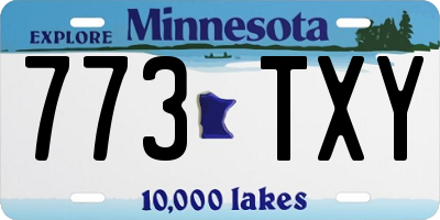 MN license plate 773TXY