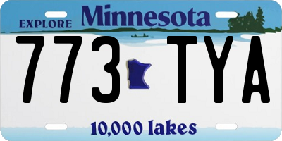 MN license plate 773TYA