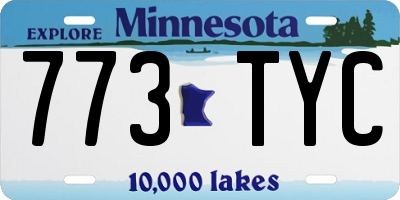MN license plate 773TYC